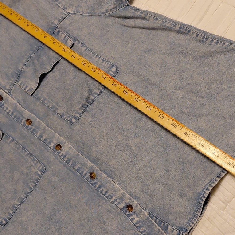 Jane & Delancey Casual Denim Blue Shirt XL - Picture 3 of 6